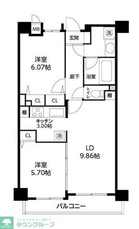 レジディア三軒茶屋IIの物件間取画像